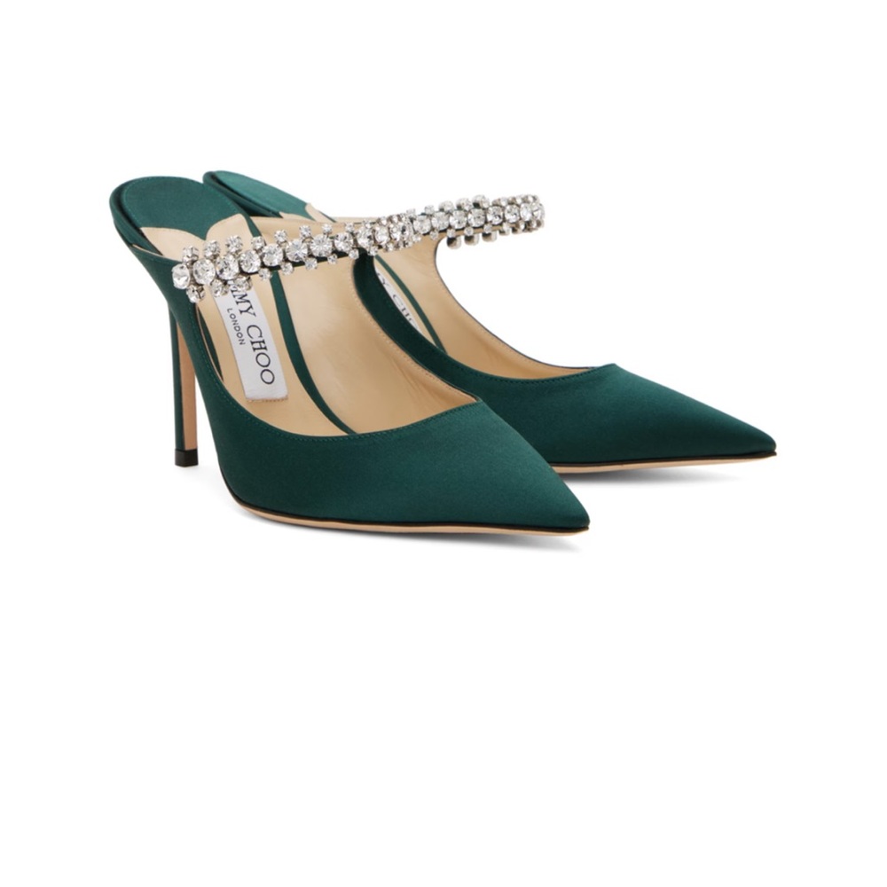 Jimmy Choo Green and Silver Heels authentic